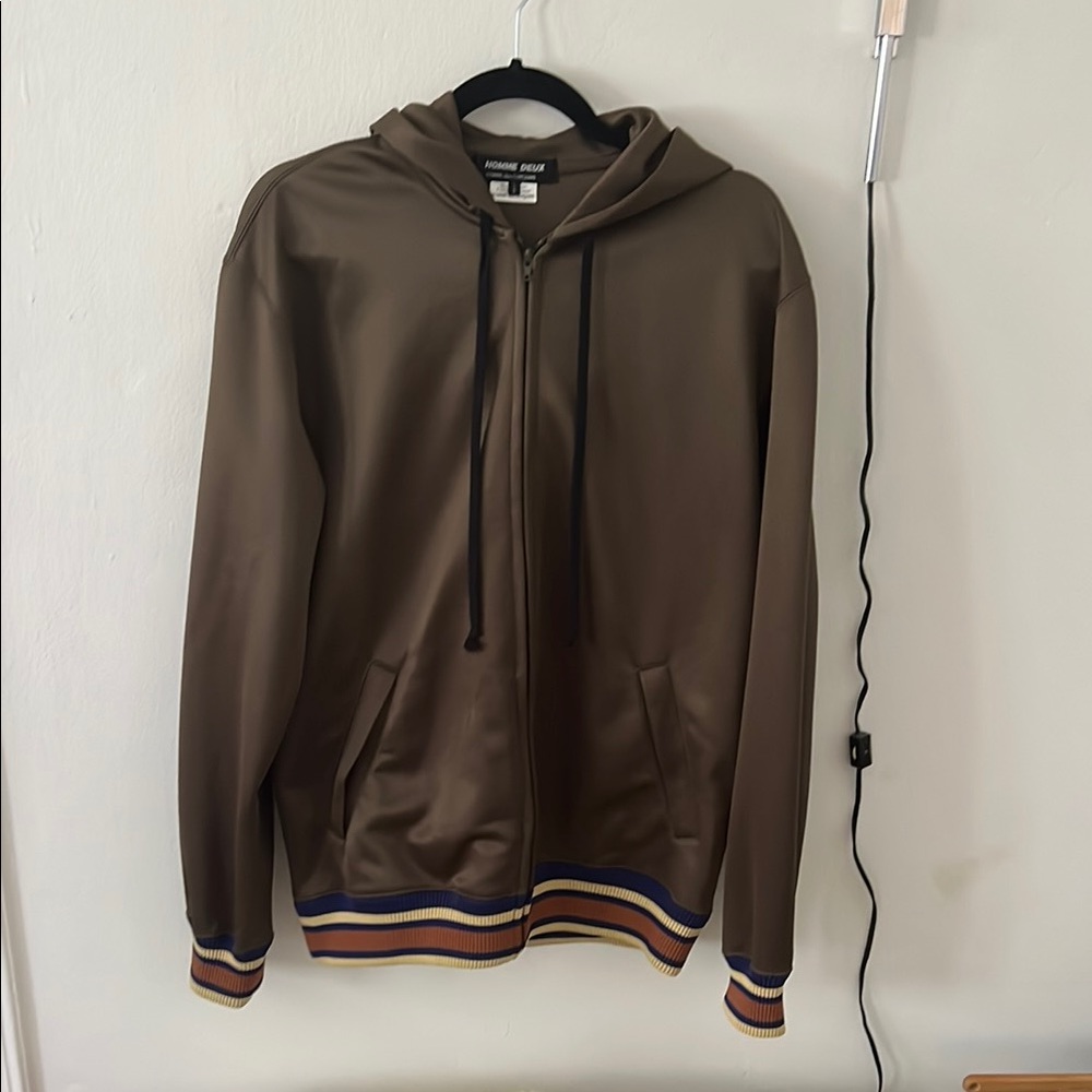COMME Des GARÇONS Homme Deux Men’s Made in Japan Brown Hoodie Size Large
